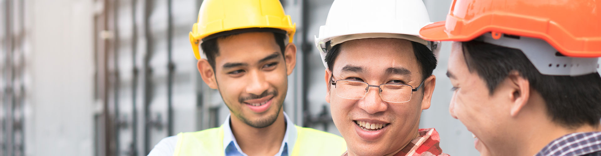 electrical workers smiling