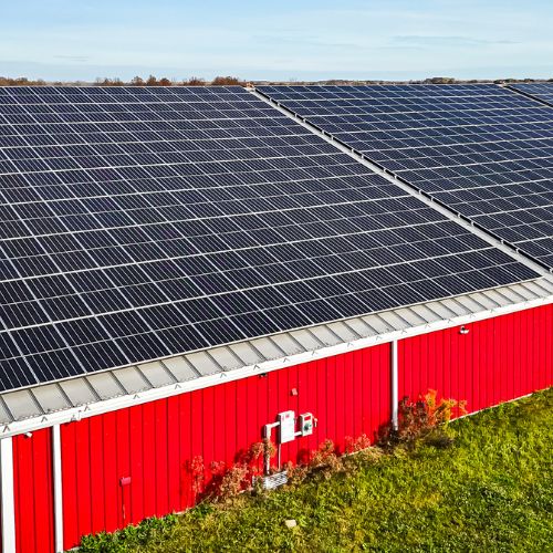 solar panels and battery storage