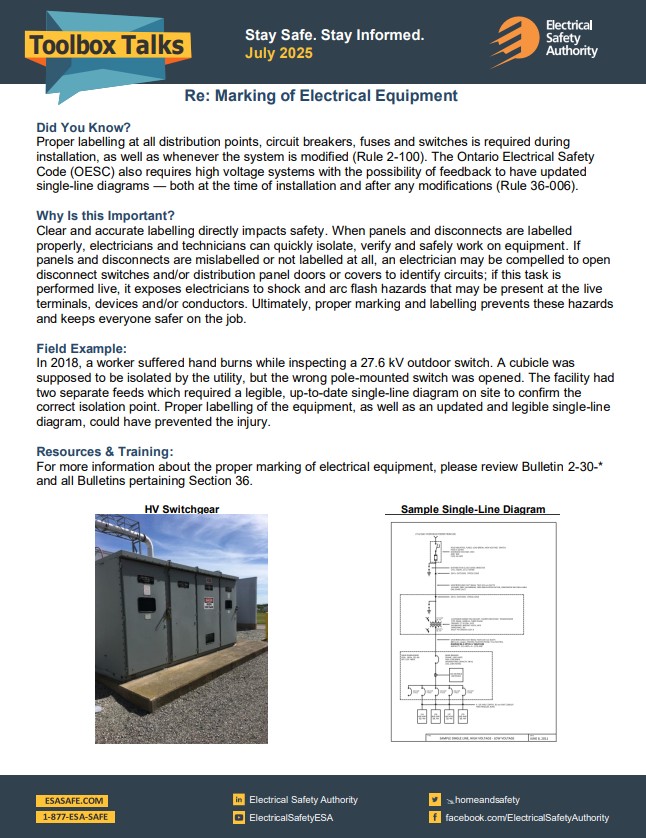 Toolbox talks July 2025