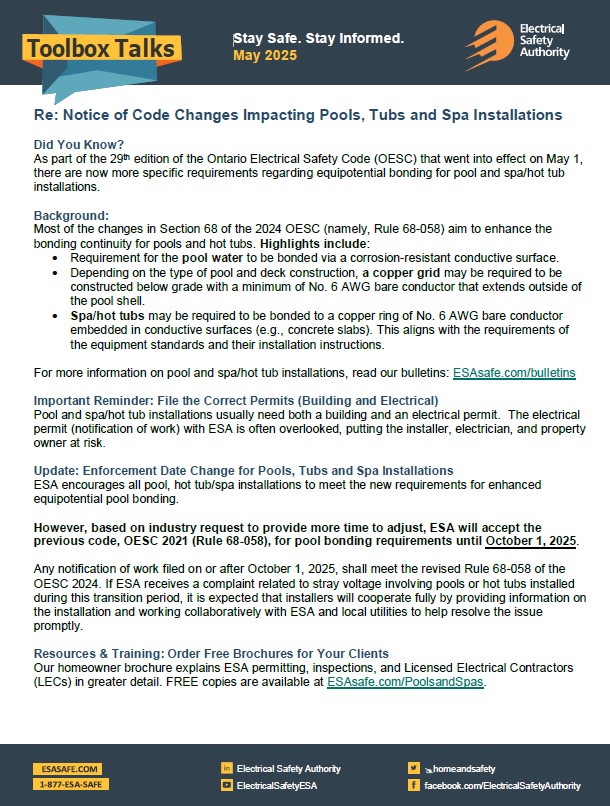 Toolbox talks May 2025