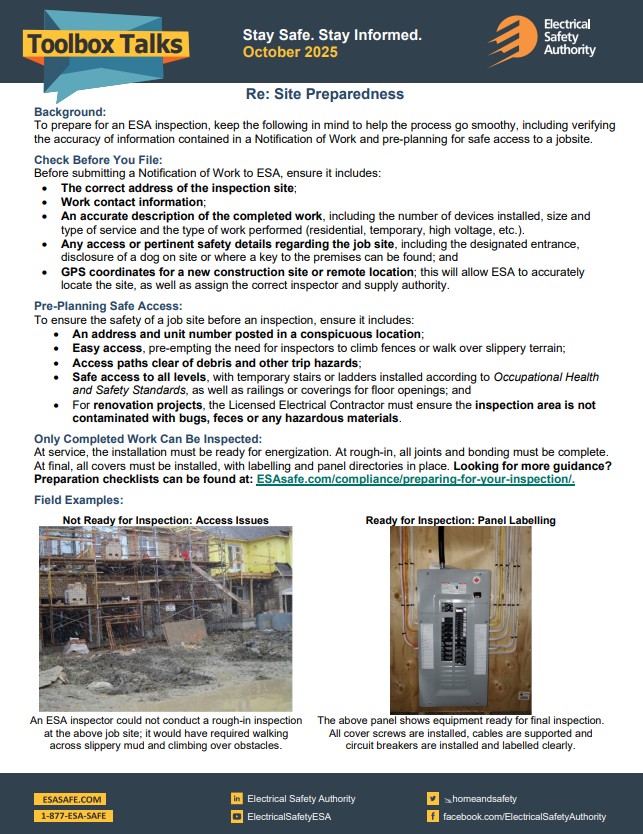 Toolbox talks October 2025