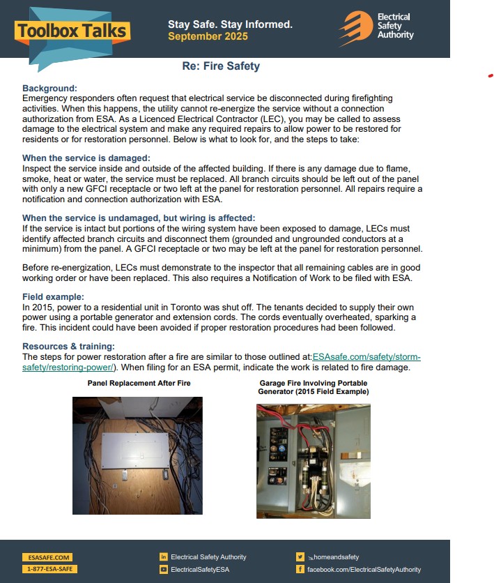 Toolbox talks September 2025