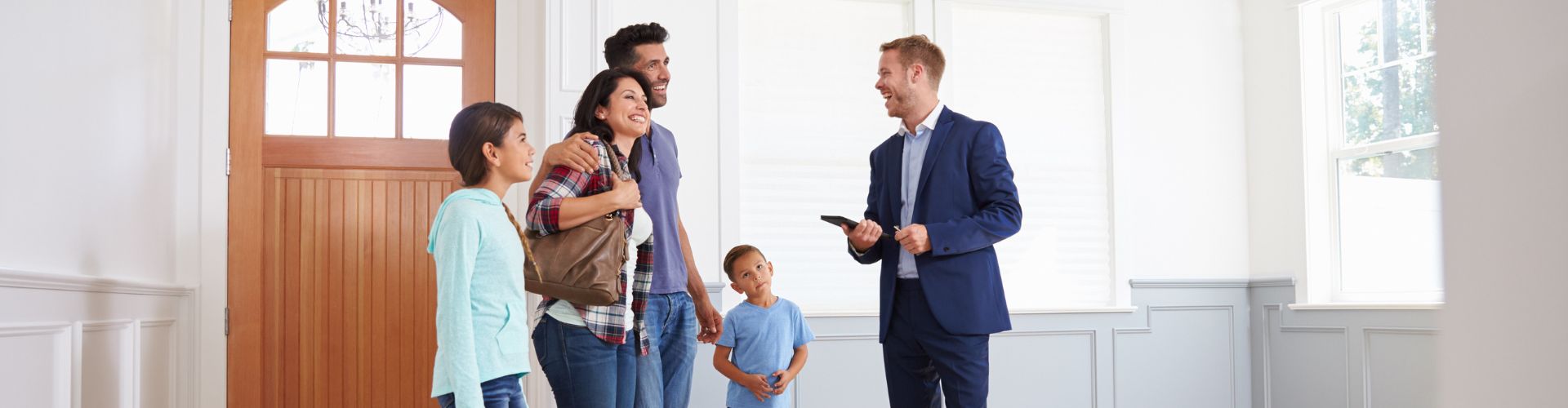 real estate agent with a family