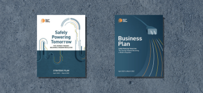 cover of strategic plan - safely powering tomorrow