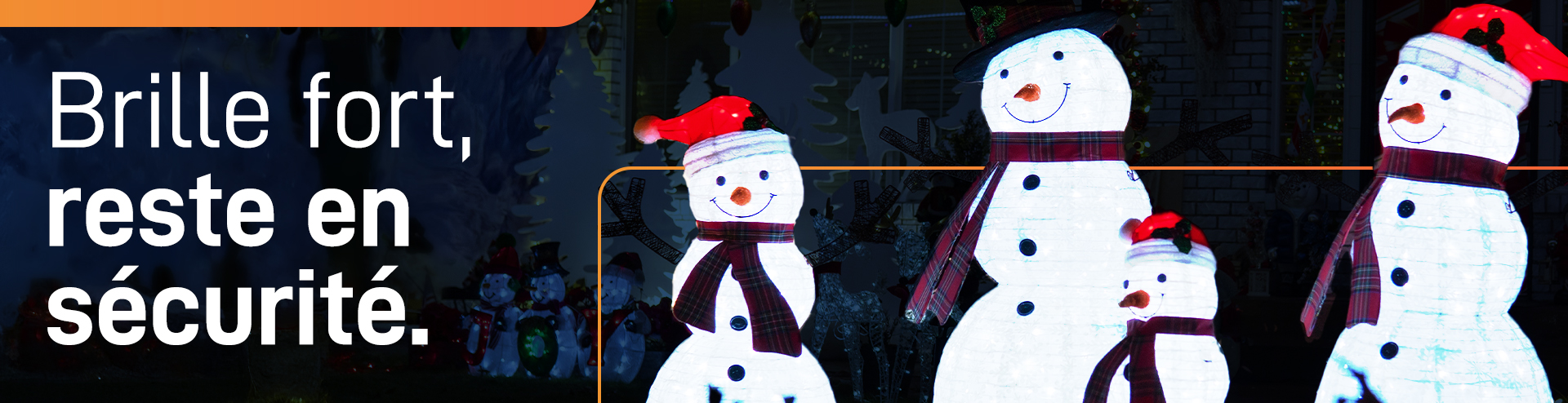 brille fort, reste en sécurité 